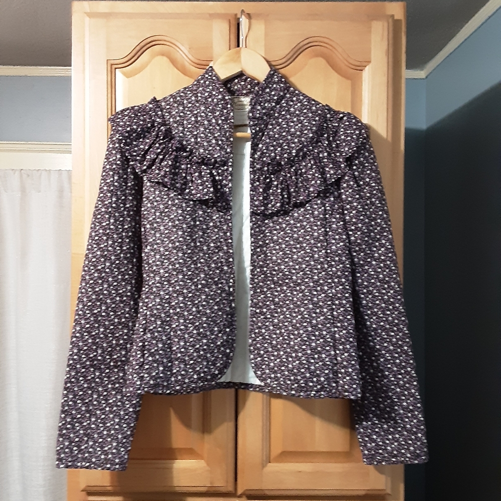 Vintage Gunne Sax Jessica's Gunnies Floral Calico Prairie Jacket, 4 Pockets, M